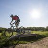 The bench at the Pioneer Overlook is also a technical trail feature!