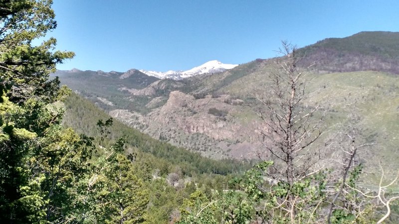 View of Wind River Peak  heading down from the top