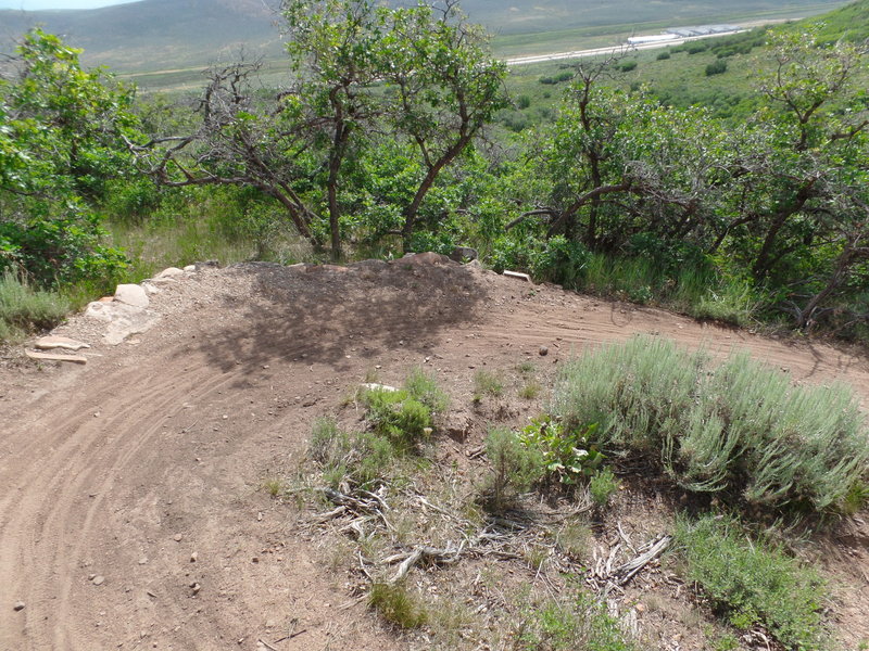 View of the surrounding area from a berm turn on Rusty Shovel.