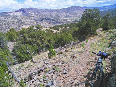 Looking back down into Lobo Canyon