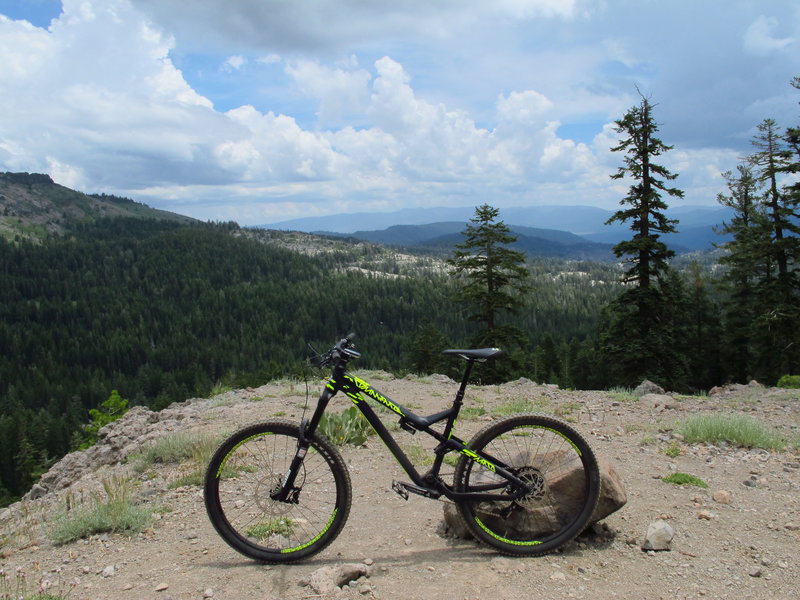 Looking out towards Donner Lake