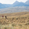 The Sheriff Cutoff trail with the Beaverhead Mountains in the background.