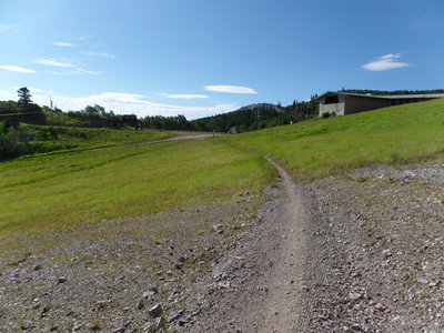 Near the end of Jenni's Trail, above the tailings pile and looking over towards Town lift.