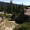 Big rocks off Pony XP in Huckleberry Canyon