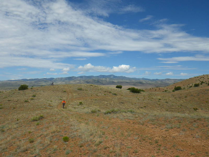 Typical two track section and views of the Magdalena Mountains.