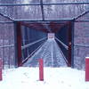 RR Bridge entrance to Accotink Park trails from Carleigh Parkway.