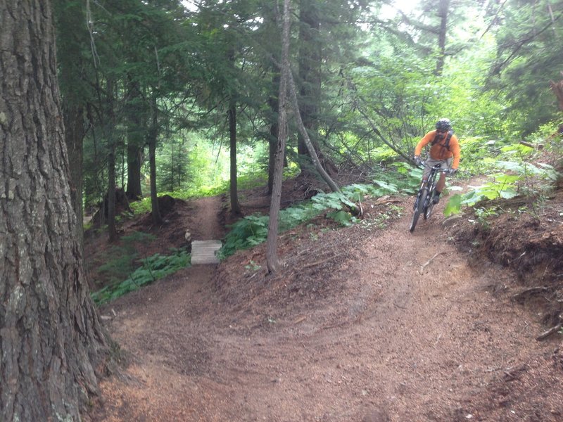 Coming into the "Benches" switchback