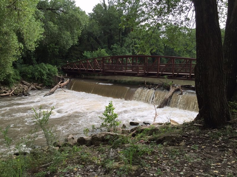 Bridge over Walnut River.  Bring your fishing pole, you can fish off it.