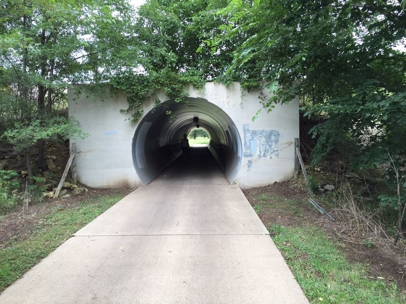 Tunnel that allows access to the paths and trails