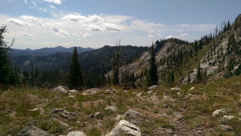 Looking out from the pass