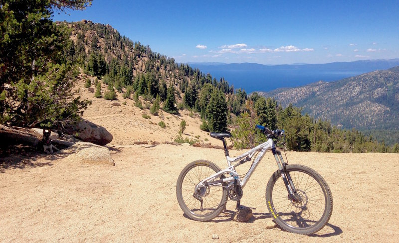 The top of Freel Peak or as far as you can go on a bike. If you want to go to the TOP you have to hike.