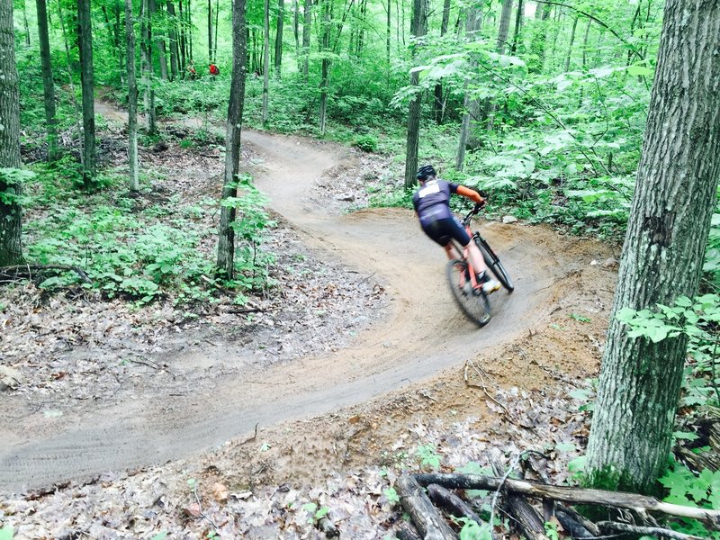 Berms on second drop in of Outbound