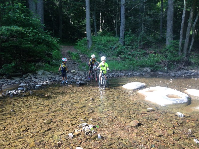 A typical river crossing on the North River Gorge Trail