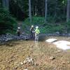 A typical river crossing on the North River Gorge Trail