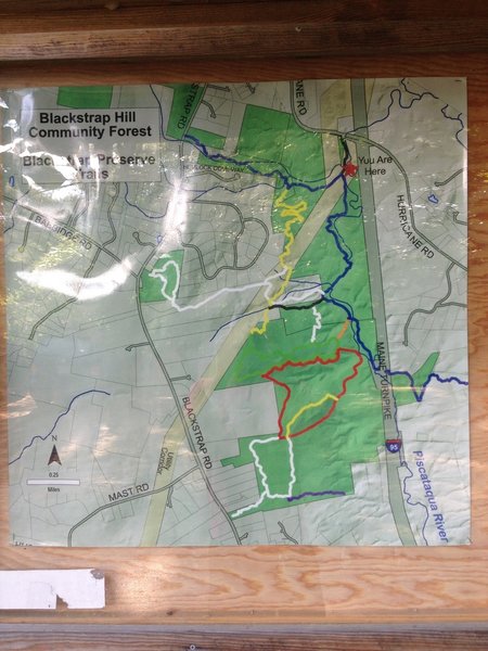 Trail map in parking lot