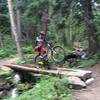 One of many creek crossings on the Mountain Lion descent