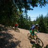 Riding the ridge along the high point of the Paradise Royale loop.