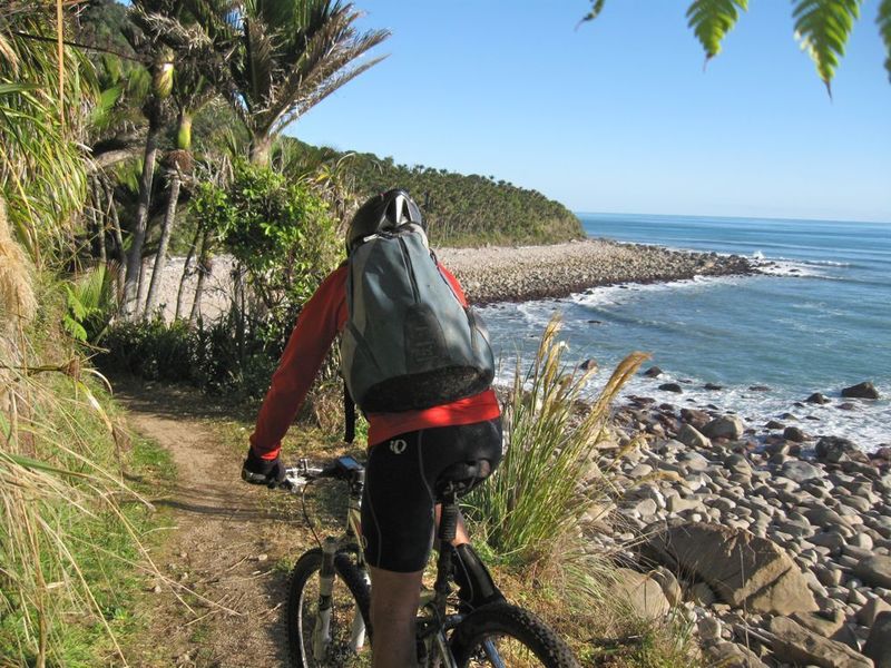 Heading south on the coastal part of the Heaphy Track