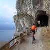 The old road from Riva to Ledro, carved into the rock