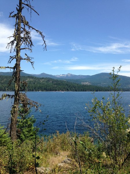 Looking out over Priest Lake. Chimney Rock in the background