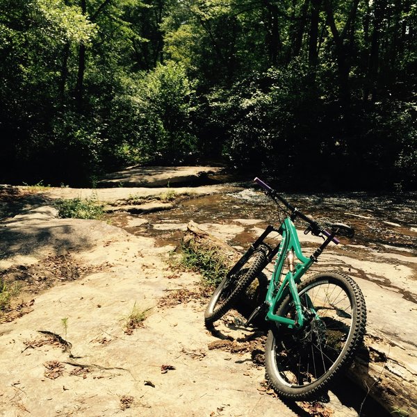 Nice creek crossing, lots of butterflies!