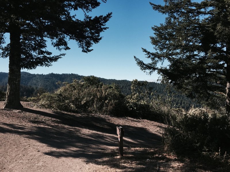 False summit of Harkins Ridge by intersection with private boundary