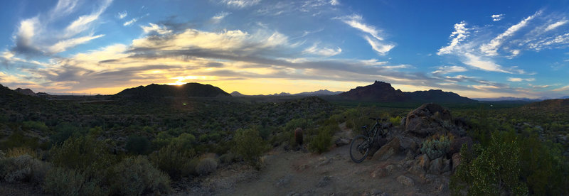 It doesn't get much better than biking at sunset...