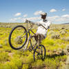 There's some interesting places to ride around Taos!  Riding around Arroyo Hondo the other day I came across this sculpture that seems to pay homage to mountain biking's roots; rigid steel frames, beer, and fun!  This was right by a road so I'm guessing an avid rider and artist lives nearby.