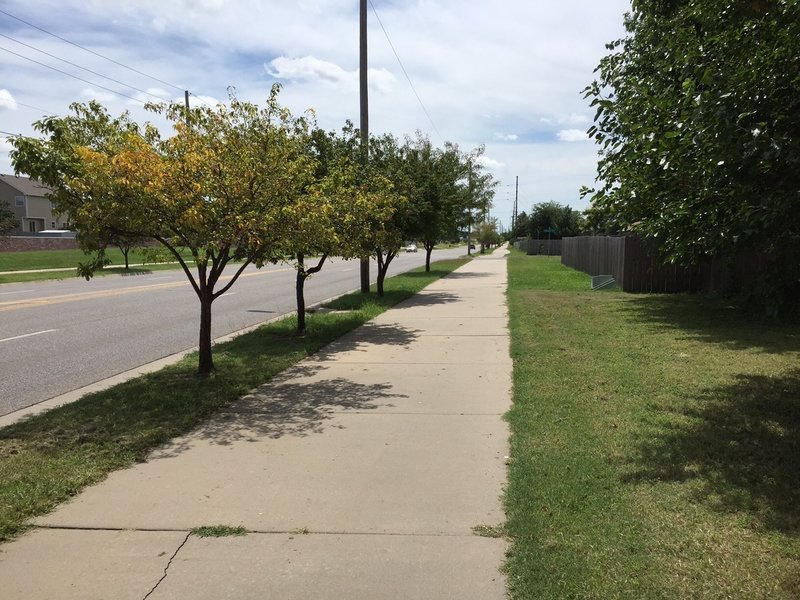 Nice wide path, just watch out for cars at the street crossings