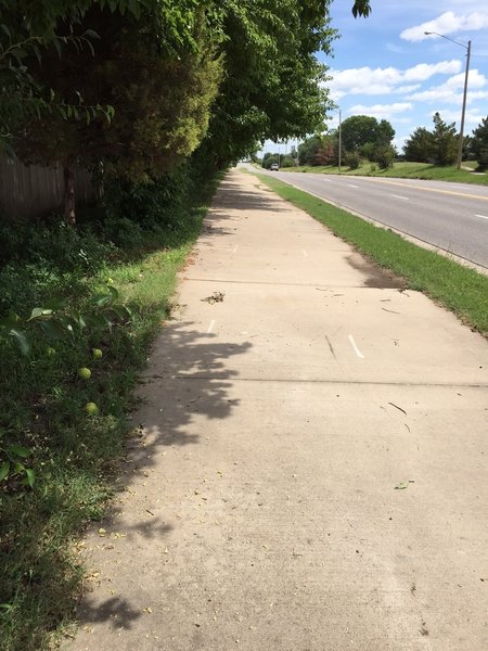 Nice wide path, just watch out for cars at the street crossings