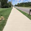 Nice wide path, just watch out for cars at the street crossings.  For some reason the path doesn't connect to the intersection at Walmart, so be ready for some dirt at the end.