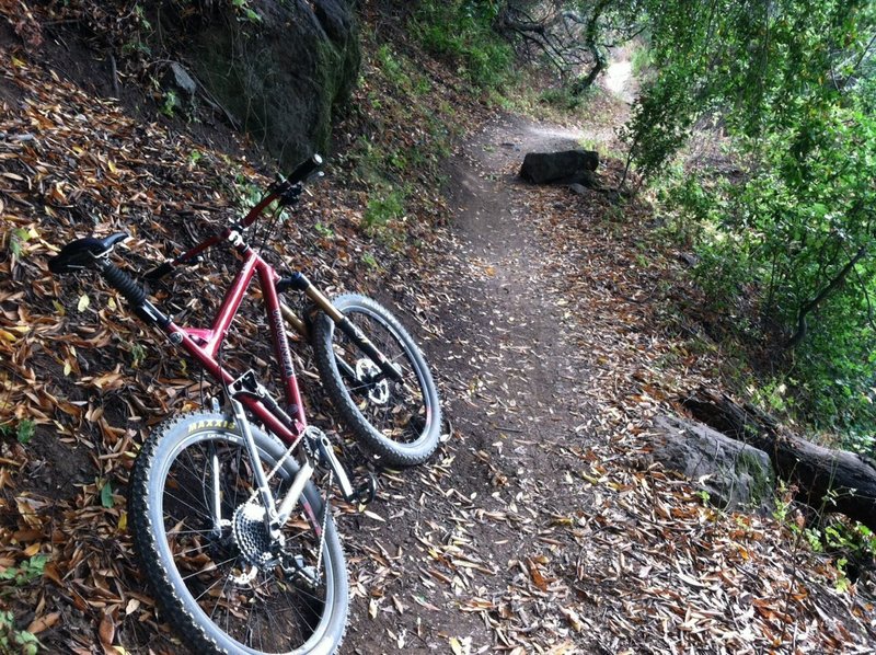 Taking a break after climbing the switchbacks