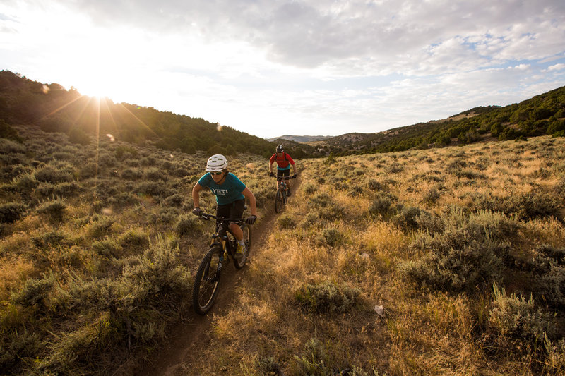 Johnny Draw trail is a valley route with lots of sage meadows.