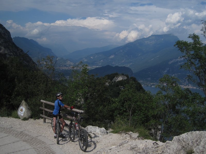 View to the north end of Lago di Garda an the Sarca-Valley