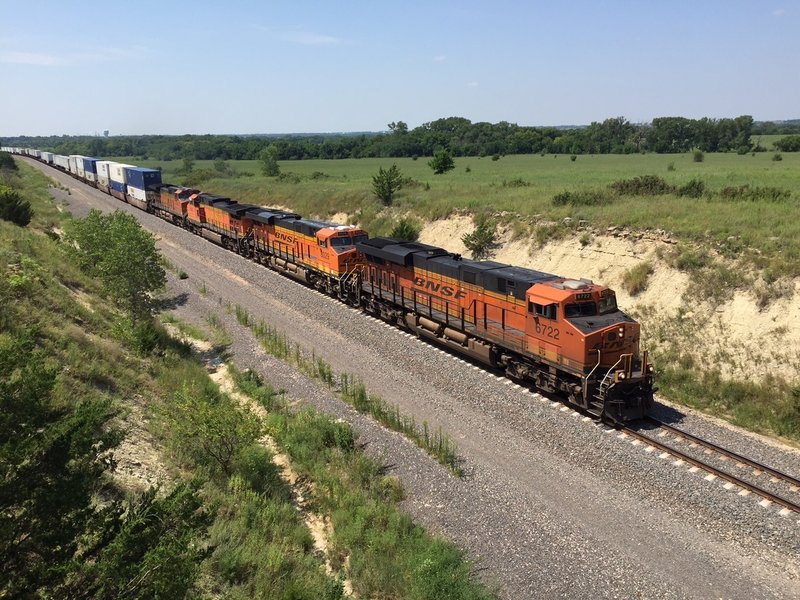 Freight trains every 15 minutes or so, a train watcher's paradise!