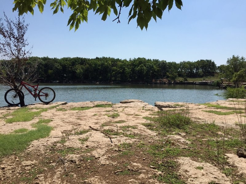 Take a dip in the lake to cool down halfway through your ride!!