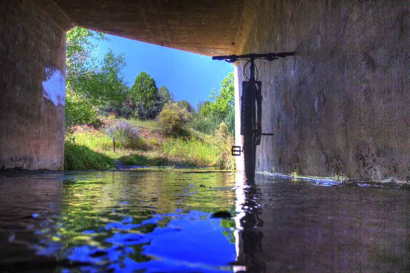 Inside the tunnel under Highway 69