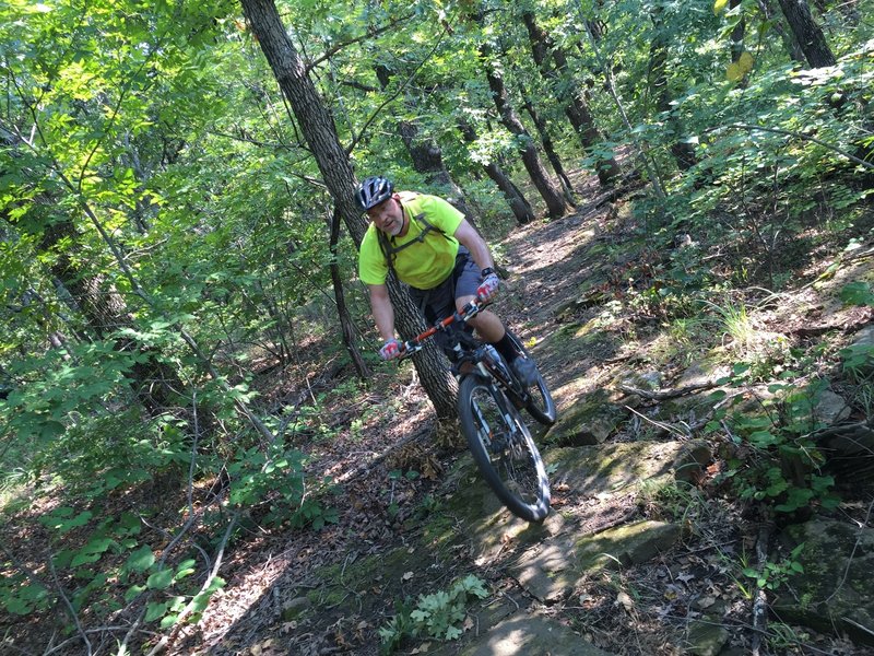 Riding along some small bluffs