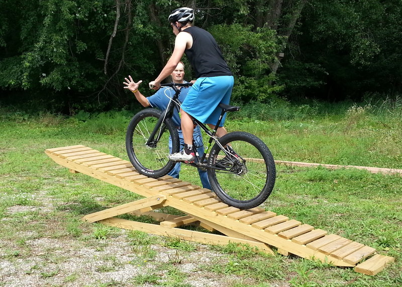 Teeter totter in the Sechler skills park