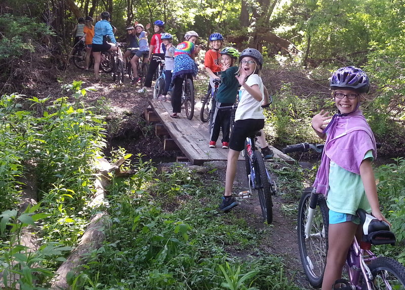 Summer youth group ride, Sechler bridge