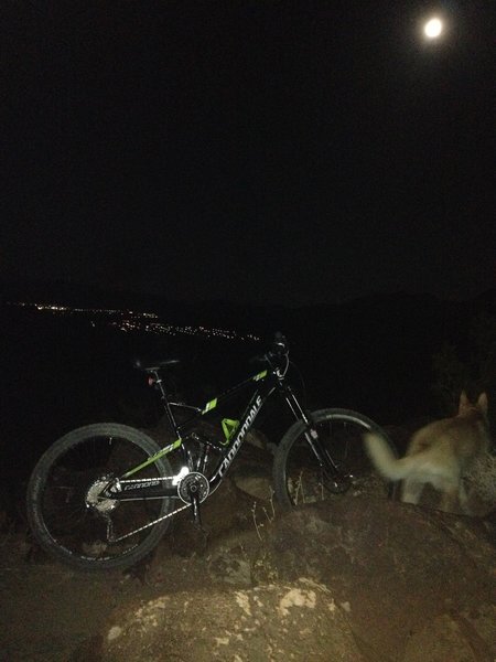 McCullough Trail (and the offshoots) is a great place to ride under a fool moon.