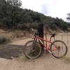 The cattle guard at the top of the "Gap".