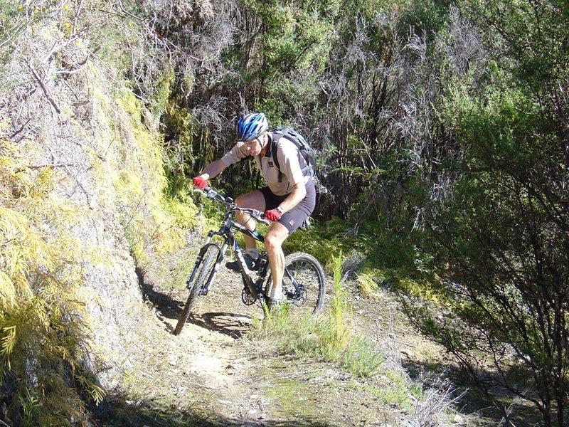 Climbing one of the 58 switchbacks.