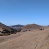 Great view of Cerro San Luis coming down the Tough and Dirty Slide