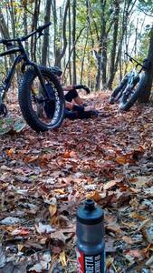 Just before the drop-in on Bean Ridge. This is a great spot to gather yourself!