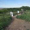 Gate entrance at the North end of the Rocky Gulch Trail