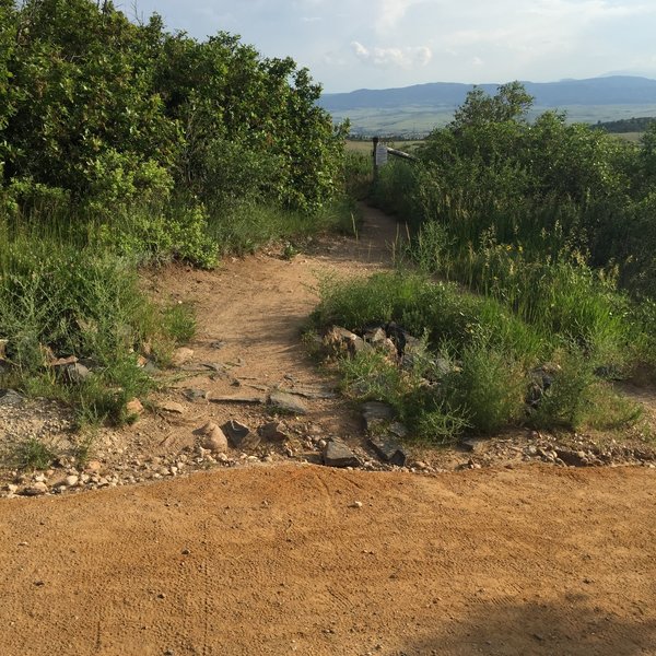 Gate entrance at the North end of the Cowboy Up trail.  It can be easy to miss from the Douglas County East/West trail.