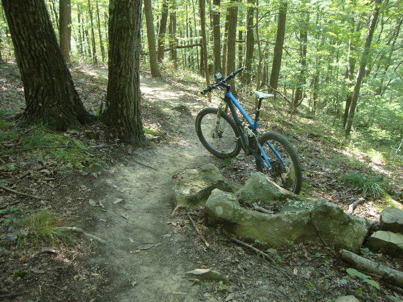 Rock feature on the upper section of Bobcat.