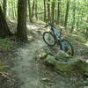 Rock feature on the upper section of Bobcat.