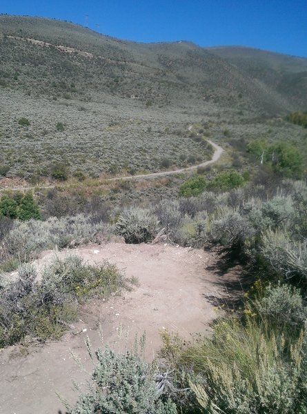 One of the numerous initial switchbacks on the Wild West Ridge Trail